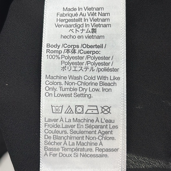 Madewell Turtleneck Long-Sleeve Top in Chiffon in True black size S NWT NT228 - Picture 12 of 15